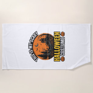 Halloween Costume Vintage Scary Beach Towel