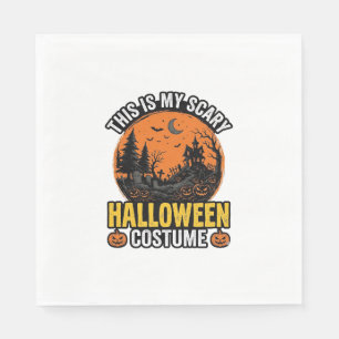 Halloween Costume Vintage Scary Napkin