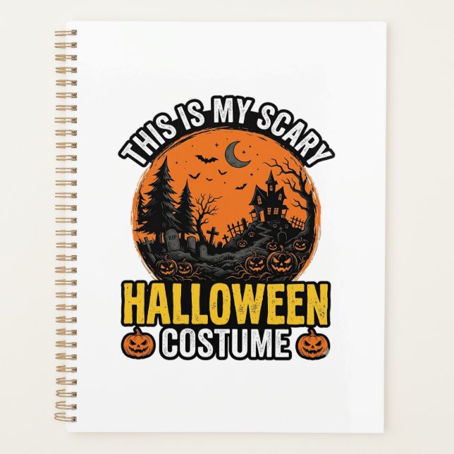 Halloween Costume Vintage Scary Planner (Front)