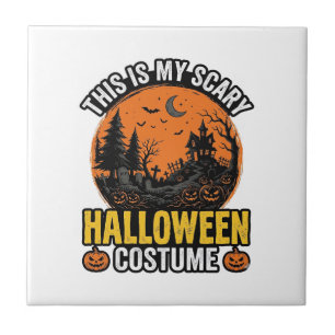 Halloween Costume Vintage Scary Tile