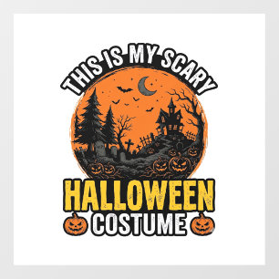 Halloween Costume Vintage Scary Window Cling