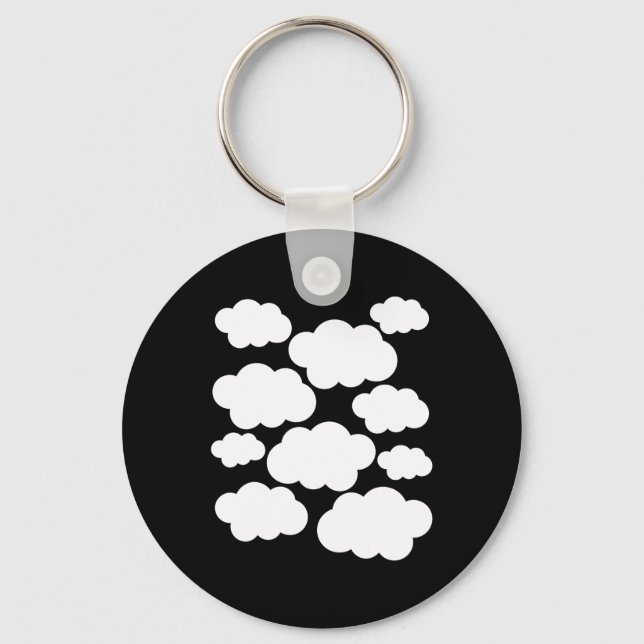 Halloween Costume White Clouds  Key Ring (Front)