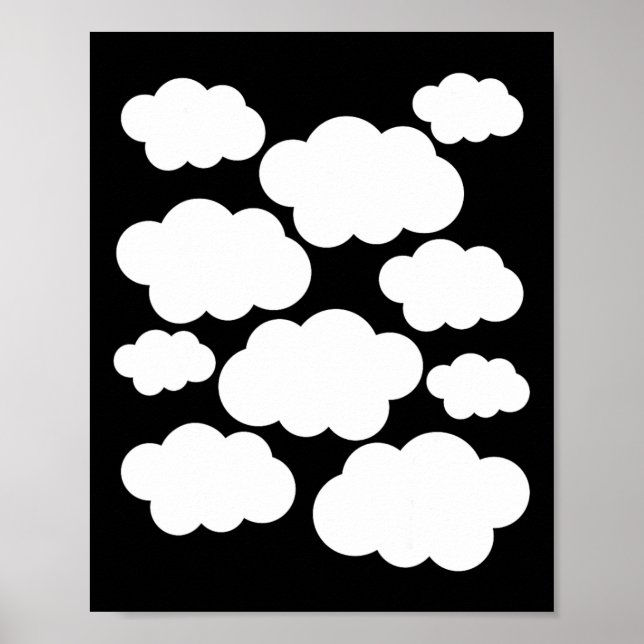 Halloween Costume White Clouds  Poster (Front)