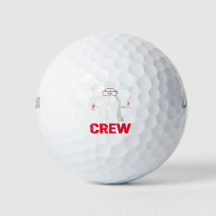 Halloween Costume Women Men Boo Crew Nurse Ghost Golf Balls