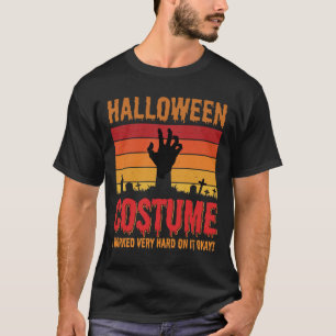 Halloween Costume Zombie Graveyard Retro Horror De T-Shirt