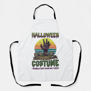 Halloween Costume Zombie Hand Graveyard Tombstones Apron