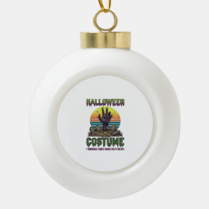 Halloween Costume Zombie Hand Graveyard Tombstones Ceramic Ball Christmas Ornament