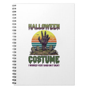 Halloween Costume Zombie Hand Graveyard Tombstones Notebook