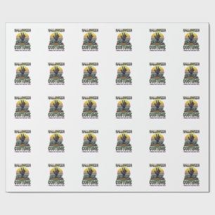 Halloween Costume Zombie Hand Graveyard Tombstones Wrapping Paper