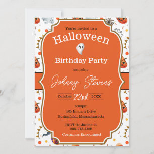 Halloween Costumer Birthday party Invitation