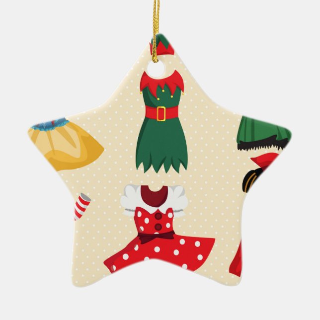 halloween costumes ceramic tree decoration (Front)