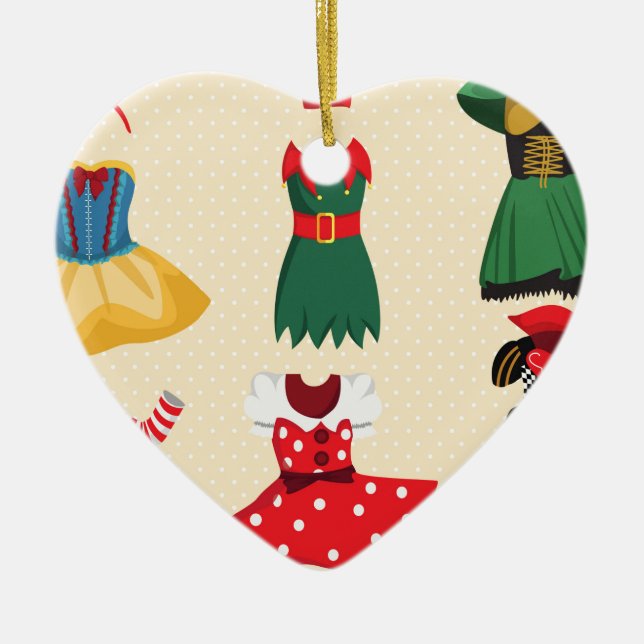 halloween costumes ceramic tree decoration (Front)