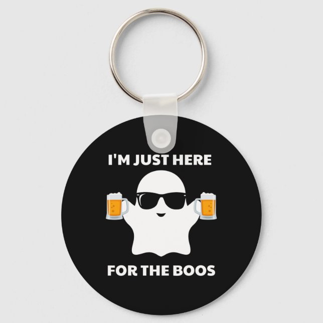 Halloween Costumes I'm Just Here For The Boos Beer Key Ring (Front)