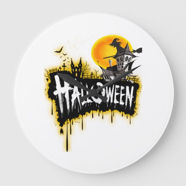 halloween costumes large clock (Front)