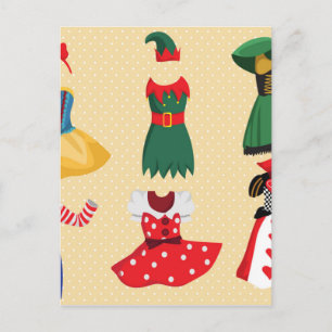 halloween costumes postcard