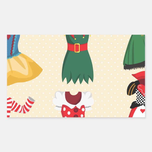 halloween costumes rectangular sticker (Front)