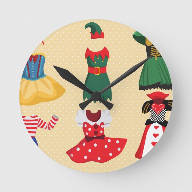 halloween costumes round clock (Front)