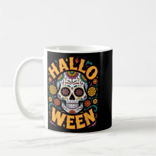 Halloween Costumes Skull Typography Graphic Creepy Coffee Mug