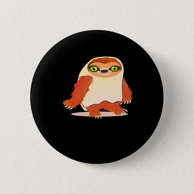 Halloween costumes sloth Oversized T-Shirt 6 Cm Round Badge (Front)