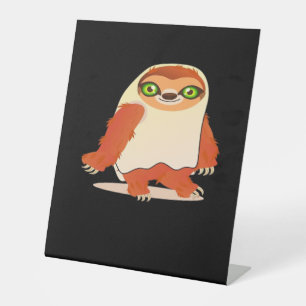 Halloween costumes sloth Oversized T-Shirt Pedestal Sign