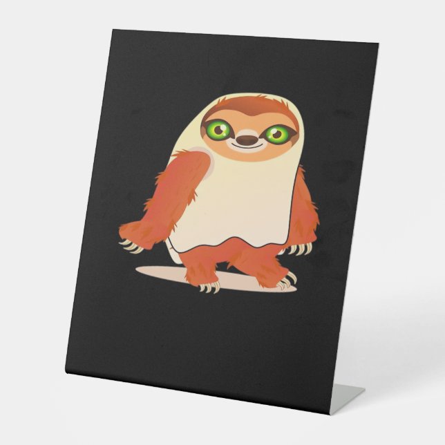 Halloween costumes sloth Oversized T-Shirt Pedestal Sign (Front)