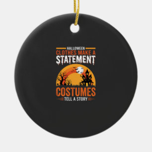 Halloween Costumes Statement Haunted House Design Ceramic Tree Decoration