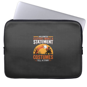 Halloween Costumes Statement Haunted House Design Laptop Sleeve
