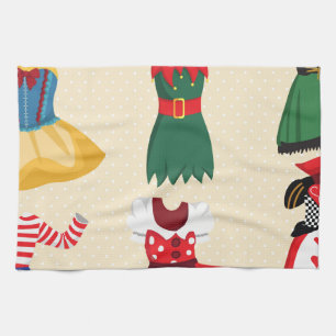 halloween costumes tea towel