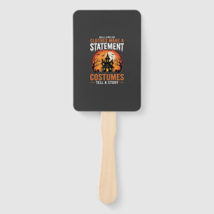 Halloween Costumes Tell a Story Haunted House Desi Hand Fan