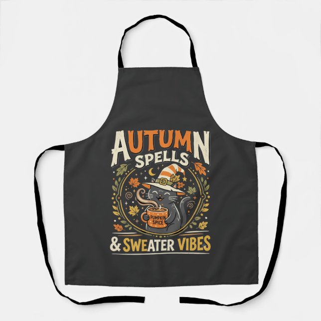 Halloween Cosy Autumn Magic Apron (Front)