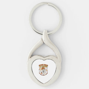 Halloween Cosy Skeleton Celebration Key Ring