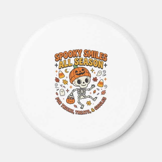 Halloween Cosy Skeleton Celebration Magnet (Front)