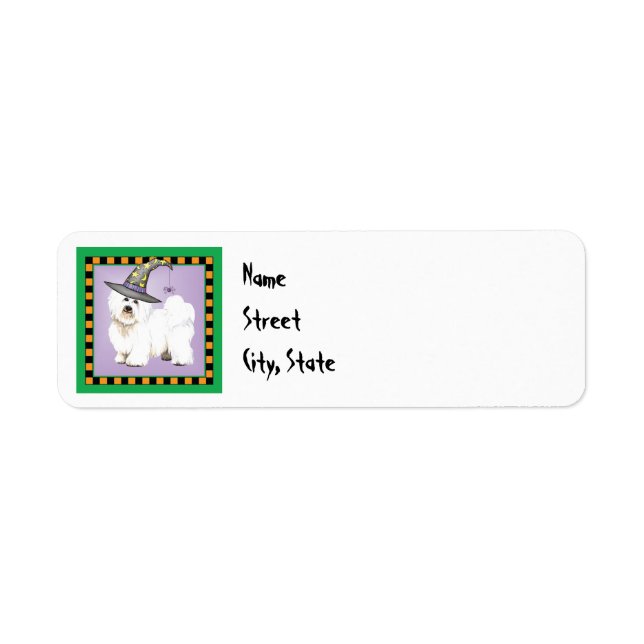 Halloween Coton de Tulear Label (Front)
