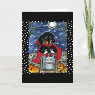Halloween Count Dachshund Card