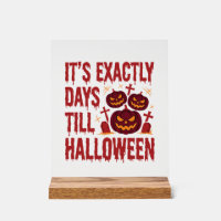 Halloween Countdown Pumpkins Graveyard Horror Typo