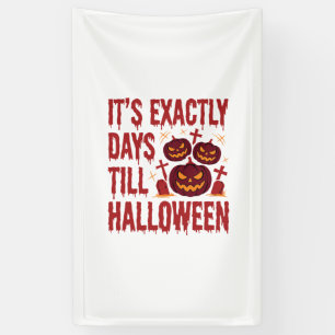 Halloween Countdown Pumpkins Graveyard Horror Typo Banner