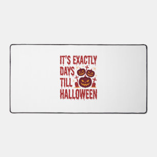 Halloween Countdown Pumpkins Graveyard Horror Typo Desk Mat