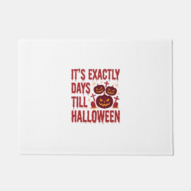 Halloween Countdown Pumpkins Graveyard Horror Typo Doormat (Front)