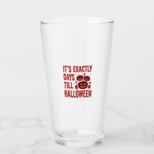 Halloween Countdown Pumpkins Graveyard Horror Typo Glass