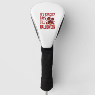 Halloween Countdown Pumpkins Graveyard Horror Typo Golf Head Cover