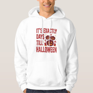 Halloween Countdown Pumpkins Graveyard Horror Typo Hoodie