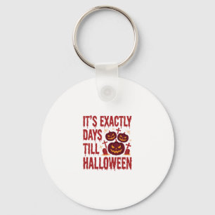 Halloween Countdown Pumpkins Graveyard Horror Typo Key Ring