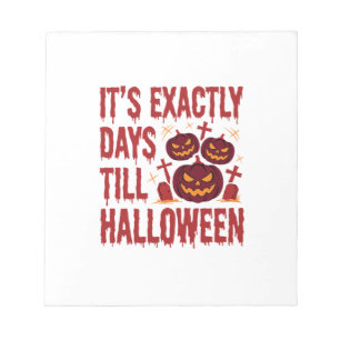 Halloween Countdown Pumpkins Graveyard Horror Typo Notepad