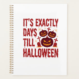 Halloween Countdown Pumpkins Graveyard Horror Typo Planner