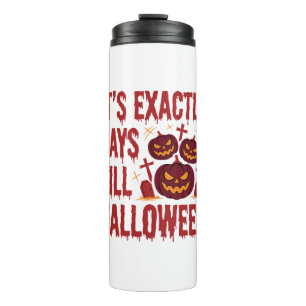 Halloween Countdown Pumpkins Graveyard Horror Typo Thermal Tumbler