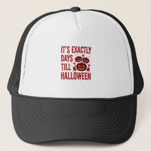 Halloween Countdown Pumpkins Graveyard Horror Typo Trucker Hat