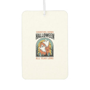 Halloween Countdown Shirt Vintage Graveyard Graphi Car Air Freshener