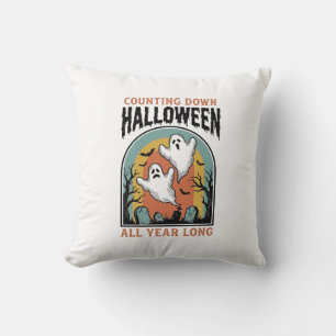Halloween Countdown Shirt Vintage Graveyard Graphi Cushion