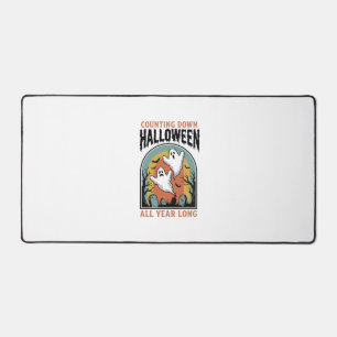 Halloween Countdown Shirt Vintage Graveyard Graphi Desk Mat