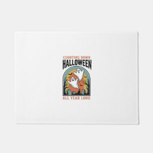 Halloween Countdown Shirt Vintage Graveyard Graphi Doormat